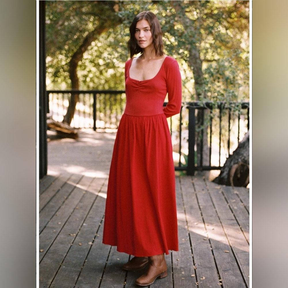 Christy Dawn  Ramona Dress- Red/Crimson